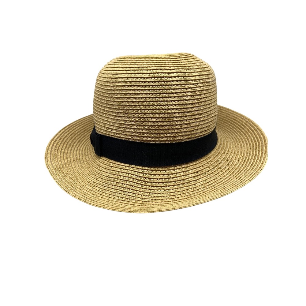 Sanā Diego Hat Company Straw Cloche Hat Women OS Tan Black Bow Adjustable